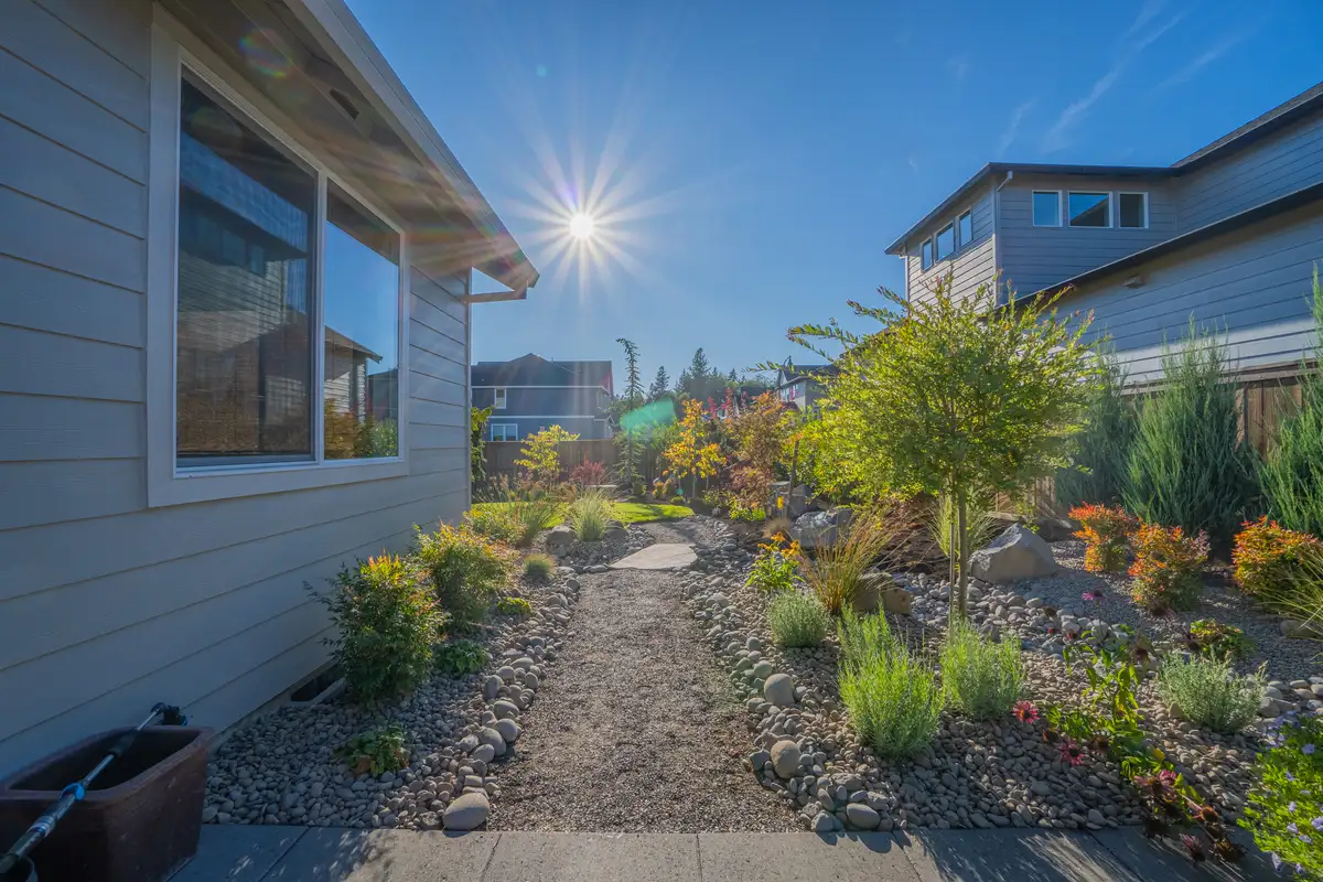 Finished landscaping for a south metro Oregon yard