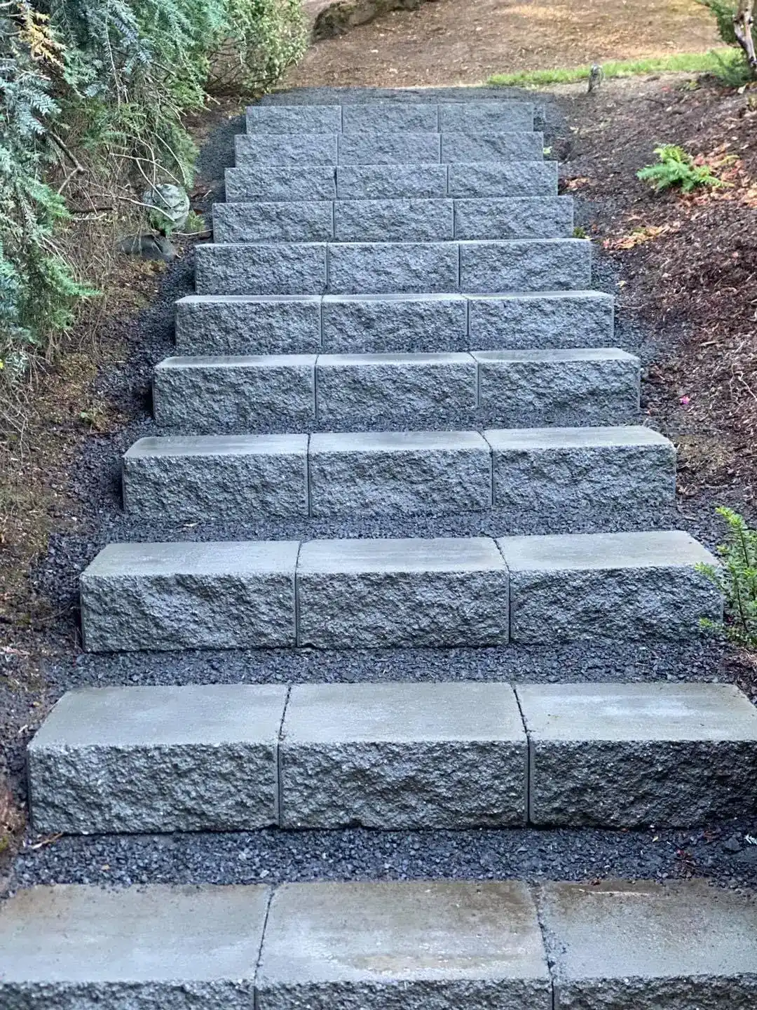 Completed paver patio with outdoor furniture in Sherwood Oregon