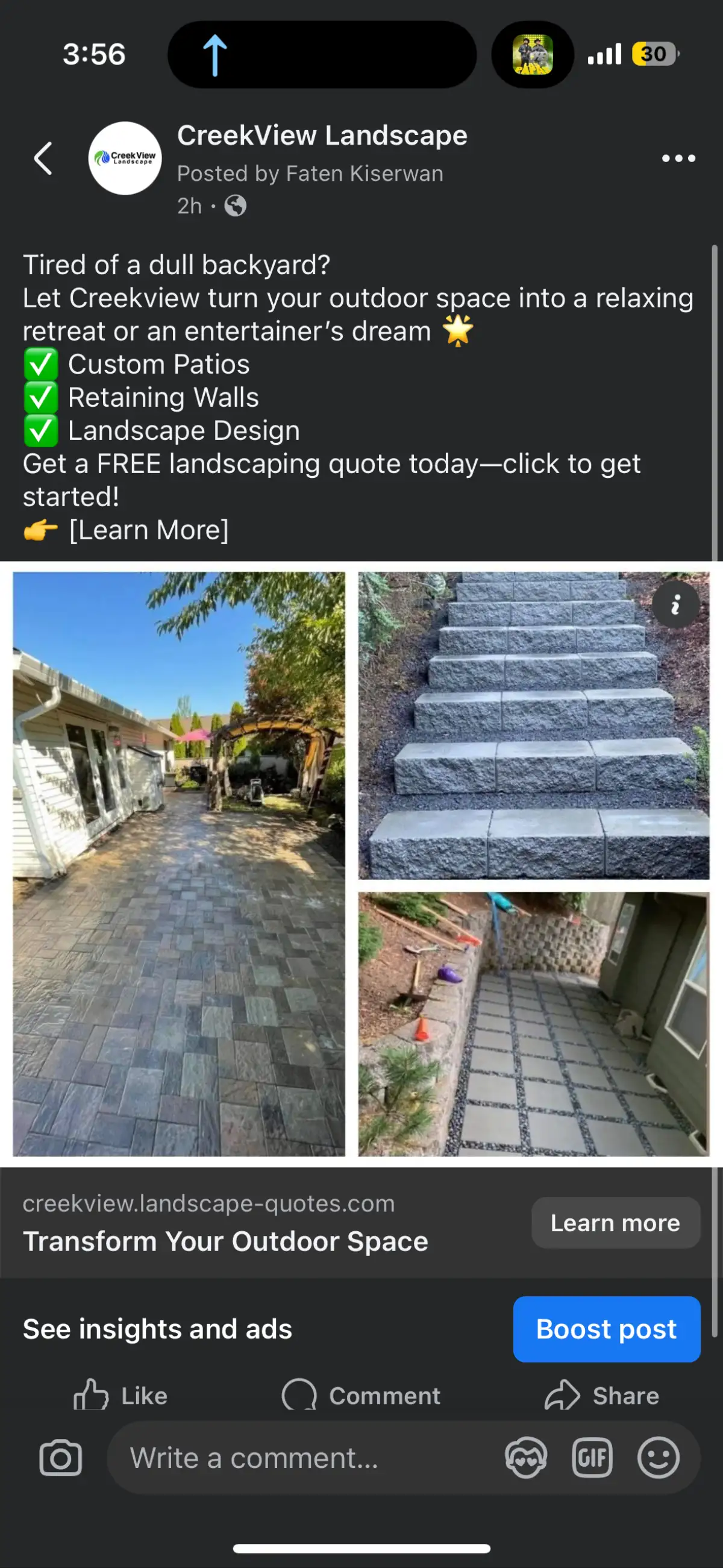 Multi-tier retaining wall with landscaping in West Linn Oregon