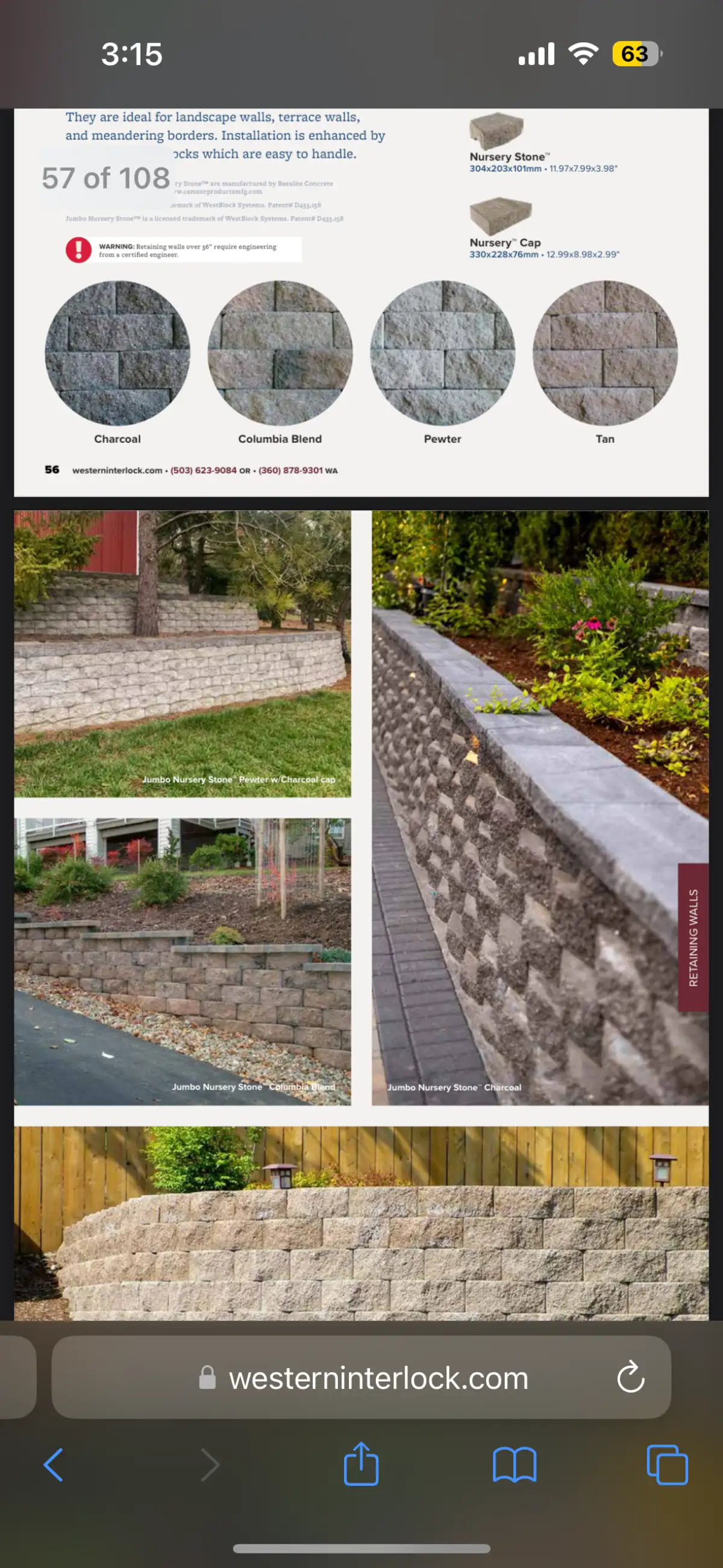 Decorative retaining wall with capstone in Sherwood Oregon